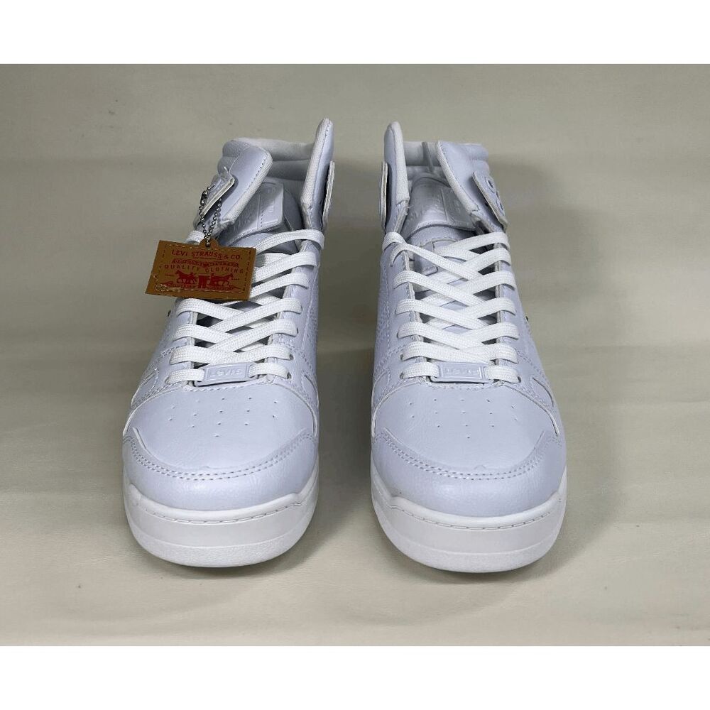 Levi's Women's BB HI UI Fashion High Top Sneakers - White Mono 9.5M - Picture 4 of 8